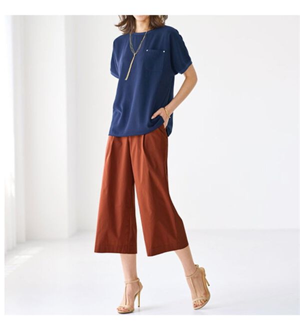 BELLUNA（ベルーナ）の「ジョーゼット切替ポケット付プルオーバー（カットソー）」｜詳細画像