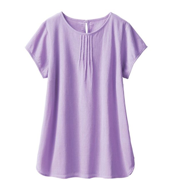 「【４色組】１枚で過ごせる綿１００％楊柳プルオーバー（肌着・インナーウェア）」｜詳細画像