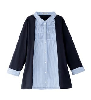 BELLUNA（ベルーナ）の「カーデフェイクストライプシャツ（チュニック）」｜詳細画像