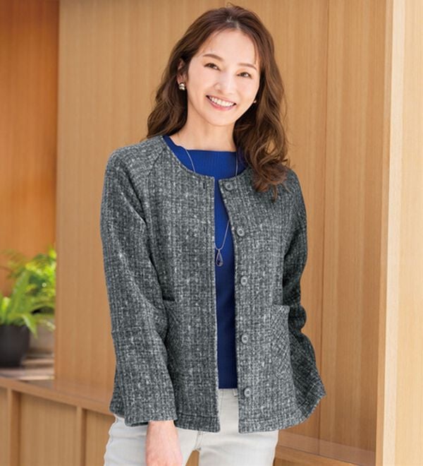 ルフラン（ルフラン）の「「ラクして上品」ツイード見えジャケット（その他ジャケット）」｜詳細画像