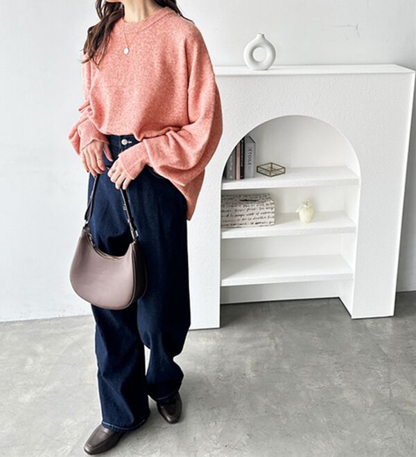 GeeRA（ジーラ）の「ゆるっと柔らか！袖ボリュームメランジニット（ニット・セーター）」｜詳細画像