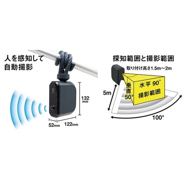 「どこでもセンサーカメラ（ＳＤカード付）（テレビ・オーディオ・カメラ機器）」｜詳細画像