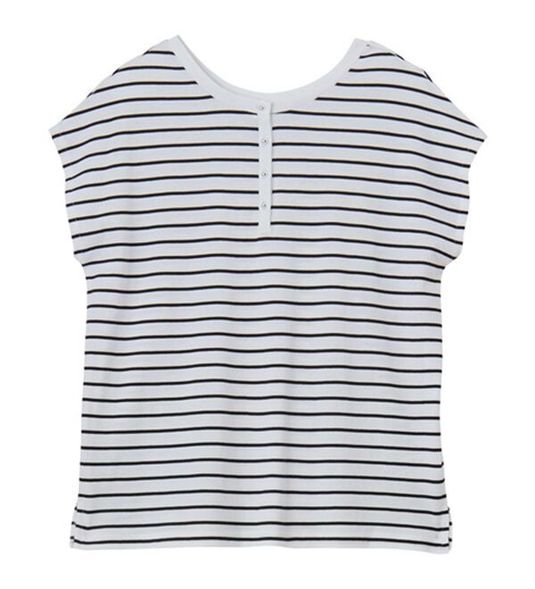 GeeRA（ジーラ）の「綿１００％前後２ＷＡＹシルケットフレンチスリーブカットソー（Tシャツ）」｜詳細画像