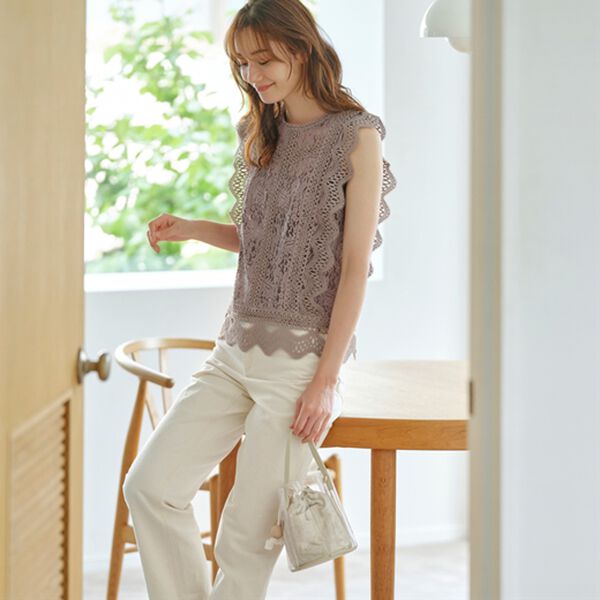 YU'NOW（ユナウ）の「ベーシック汗取りインナー　カップ付キャミソール（肌着・インナーウェア）」｜詳細画像