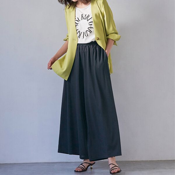 RANAN（ラナン）の「ひんやり！レディゆるシルエットワイドパンツ（ワイドパンツ・ガウチョ）」｜詳細画像