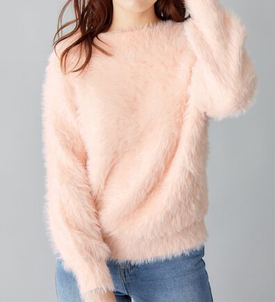 alotta（アロッタ）の「フェザーオフショル風ニット【美人百花掲載】（ニット・セーター）」