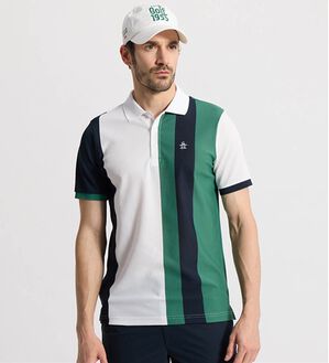 「＜マンシングウェア＞マナード&times;ＳＵＮＳＣＲＥＥＮ先染めストライプ半袖シャツ（メンズシャツ）」｜ホワイト