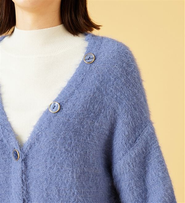 BELLUNA（ベルーナ）の「上品見え！ふんわりシャギーカーディガン（ニットカーディガン）」｜詳細画像