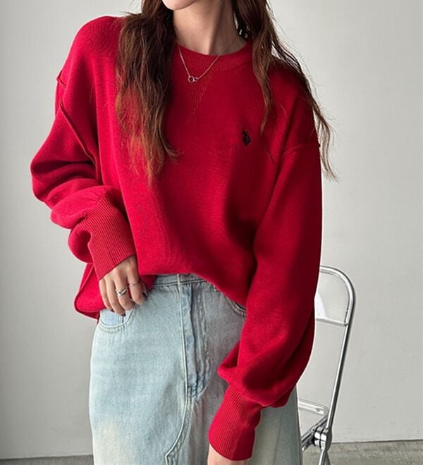 GeeRA（ジーラ）の「【U.S. POLO ASSN.】スウェットライクニット（ニット・セーター）」｜詳細画像