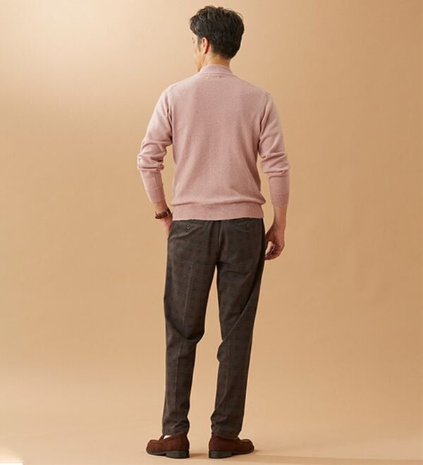 「アルパカ入りスマートセーター（メンズニット・セーター）」｜詳細画像