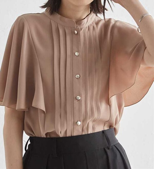 RANAN（ラナン）の「【新色追加】ひんやり！ピンタックフレアー袖ブラウス（ブラウス）」｜詳細画像