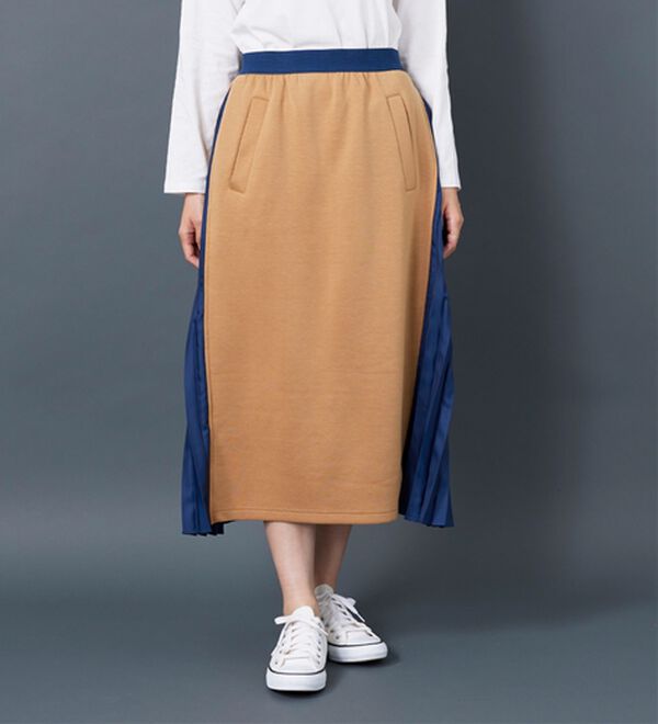 BELLUNA（ベルーナ）の「【Ｌａｇｒｉｌｕａ】配色プリーツデザインフレアースカート（ロングスカート）」｜詳細画像