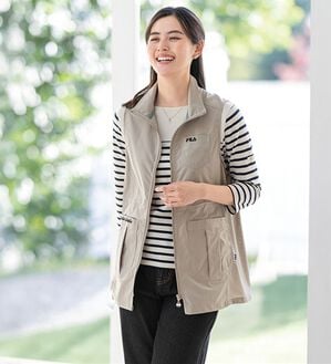 ルフラン（ルフラン）の「＜ＦＩＬＡ＞手ぶらでウォーキング！軽・涼ベスト（ベスト）」｜ベージュ