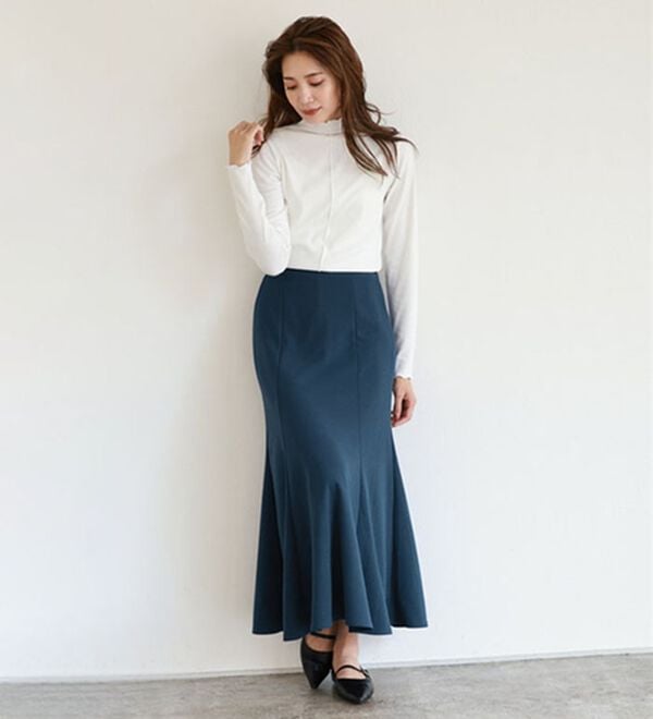 Pierrot（ピエロ）の「ストレッチマーメイドスカート（ロングスカート）」｜詳細画像