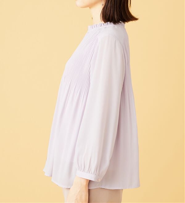 BELLUNA（ベルーナ）の「【新色追加】〈セレモニースタイル〉細プリーツデザインブラウス（ブラウス）」｜詳細画像