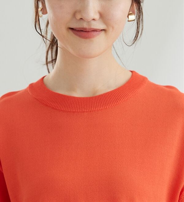 BELLUNA（ベルーナ）の「【快適Ｌａｂ．】シャリ冷！洗える多機能ニットＴシャツ（ニット・セーター）」｜詳細画像