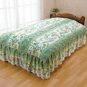 「ファスナー付　洗える花柄ベッド布団カバー（掛布団カバー）」｜詳細画像