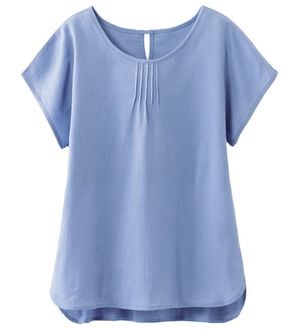 「サラッと涼しい楊柳プルオーバー（パジャマ・ルームウェア）」｜ブルー