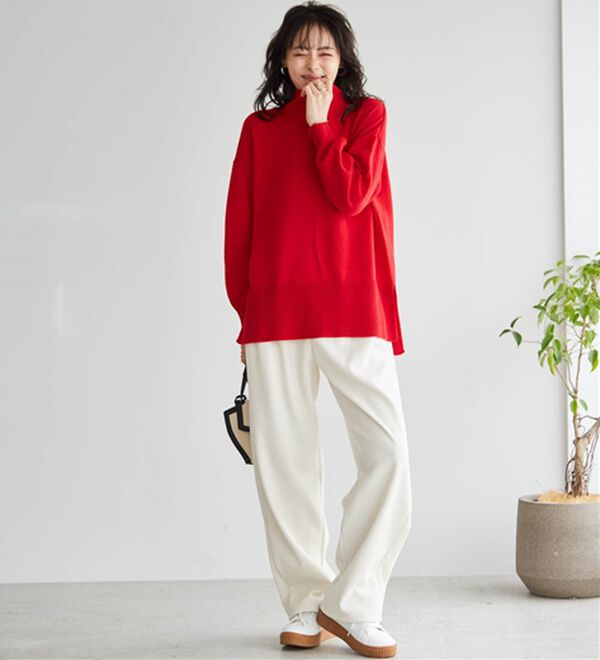 RANAN（ラナン）の「あったか裏ベロアニットコールワイドパンツ（ワイドパンツ・ガウチョ）」｜詳細画像