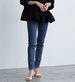 Pierrot（ピエロ）の「【ＸＳ～４Ｌ】ストレッチスキニーデニムパンツ（フルレングスパンツ）」｜ノーマルブルー