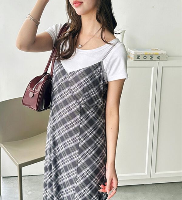 GeeRA（ジーラ）の「シアーチェックキャミワンピース（その他ワンピース）」｜詳細画像