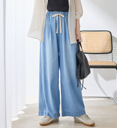 Viola e Viola（ヴィオラ エ ヴィオラ）の「涼やか！軽やか！ライトオンスデニムイージーパンツ（その他パンツ）」