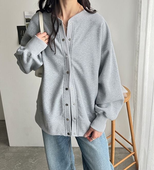 GeeRA（ジーラ）の「前後２ＷＡＹ裏起毛スウェットカーデ（その他カーディガン）」｜詳細画像