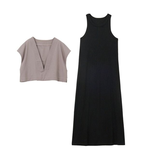 GeeRA（ジーラ）の「アメスリリブワンピ＆ベストセット（カットソーワンピース）」｜詳細画像