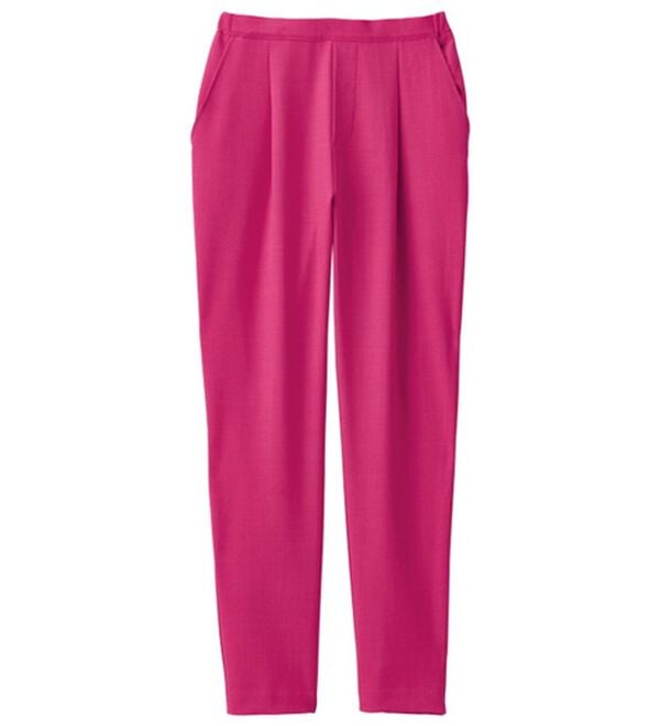 RANAN（ラナン）の「【ひんやり・ＵＶ】機能付麻調美脚タックテーパードパンツ（フルレングスパンツ）」｜詳細画像