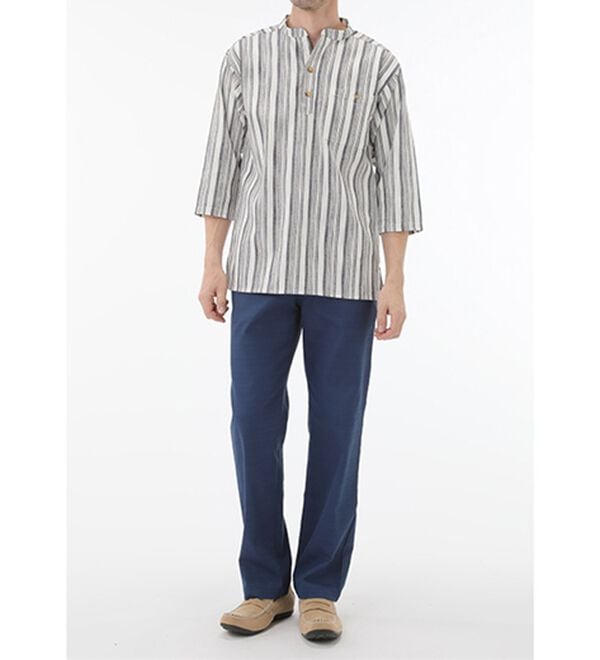 「ざっくり木綿のゆったりリラックスシャツ（メンズシャツ）」｜詳細画像