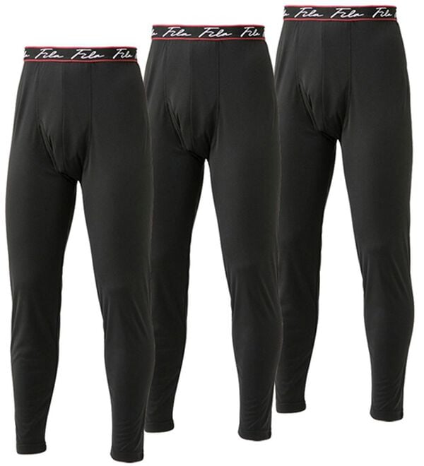 「【３枚組】＜フィラ＞ホットテック　柔らか裏起毛ロングタイツ（メンズ靴下・タイツ）」｜ブラック3枚組