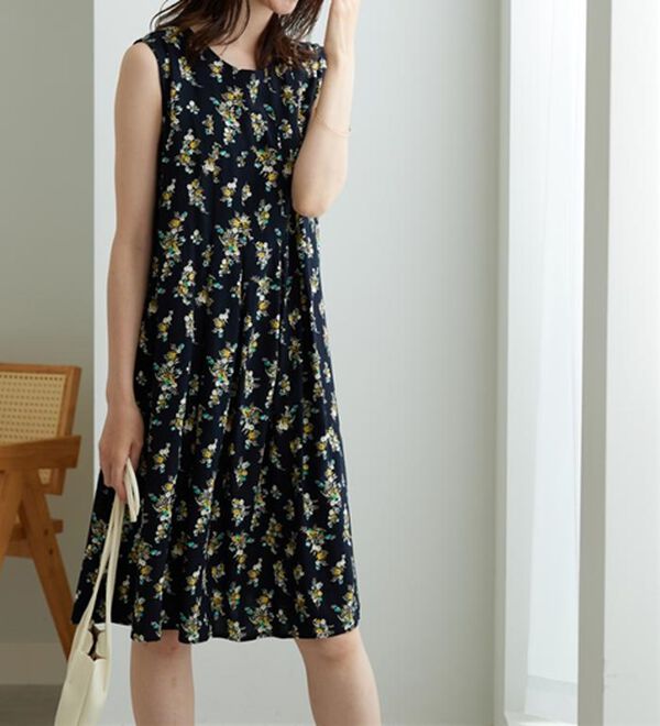 BELLUNA（ベルーナ）の「【ひんやり接触冷感】レーヨン素材ノースリーブワンピ－ス（その他ワンピース）」｜詳細画像