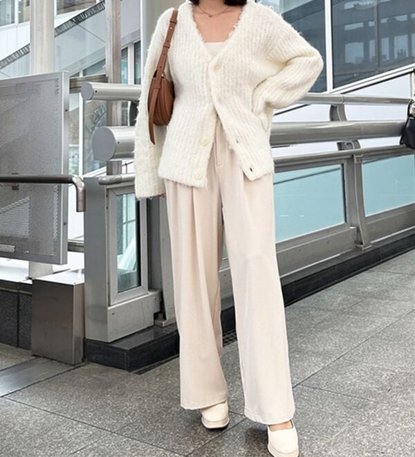 GeeRA（ジーラ）の「着心地抜群！ハイウエストダブルタックワイドパンツ（フルレングスパンツ）」｜詳細画像