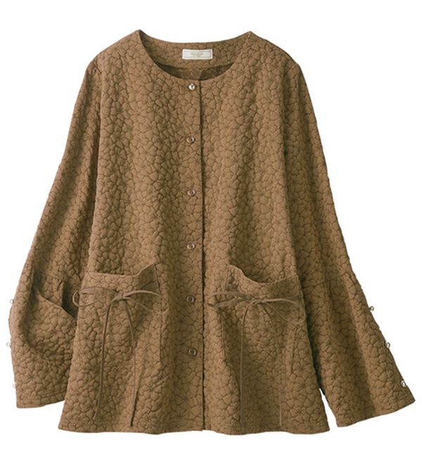 ルフラン（ルフラン）の「着心地らくな花ジャカードジャケット（その他ジャケット）」｜詳細画像