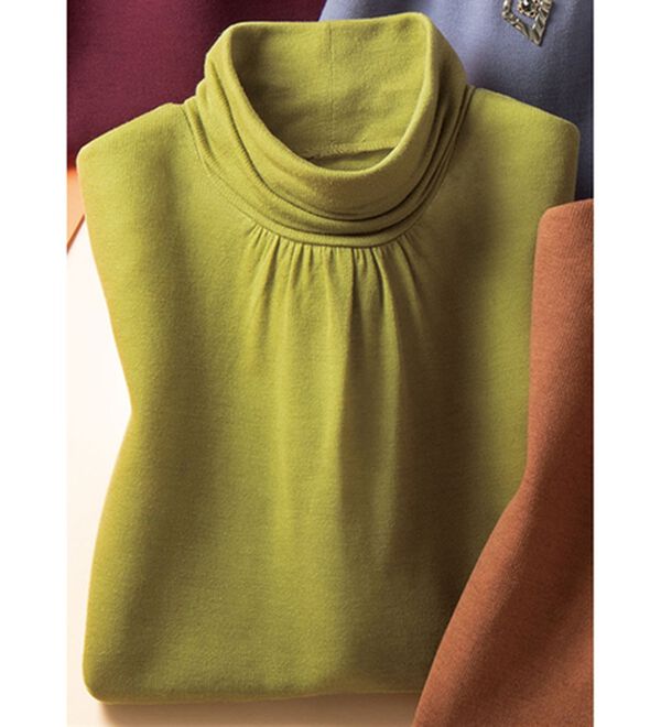 ルフラン（ルフラン）の「ぬくもりのテンセル（ＴＭ）繊維&times;ウールプルオーバー（カットソー）」｜ライム