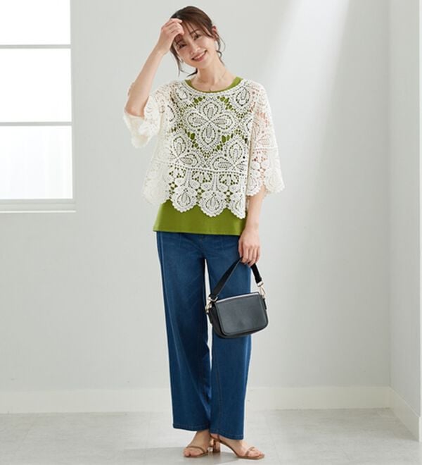 BELLUNA（ベルーナ）の「クロシェ編みプルオーバー（ニット・セーター）」｜詳細画像