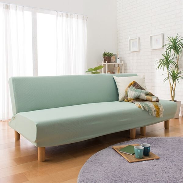 iellio（イエリオ）の「ぴったりフィット！ワッフルソファカバー＜伸縮・取付簡単・洗える・ソファーカバー・１人掛・２人掛・３人掛＞（ソファーカバー）」｜詳細画像