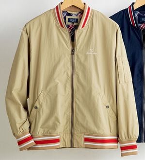 「＜アーノルド　パーマー＞裏メッシュブランドブルゾン（メンズブルゾン）」｜ベージュ