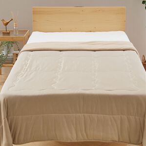 iellio（イエリオ）の「ひんやりッチ　リバーシブル冷感とろける肌掛布団＜ブランケット・夏用掛布団＞（掛布団）」｜モカベージュ