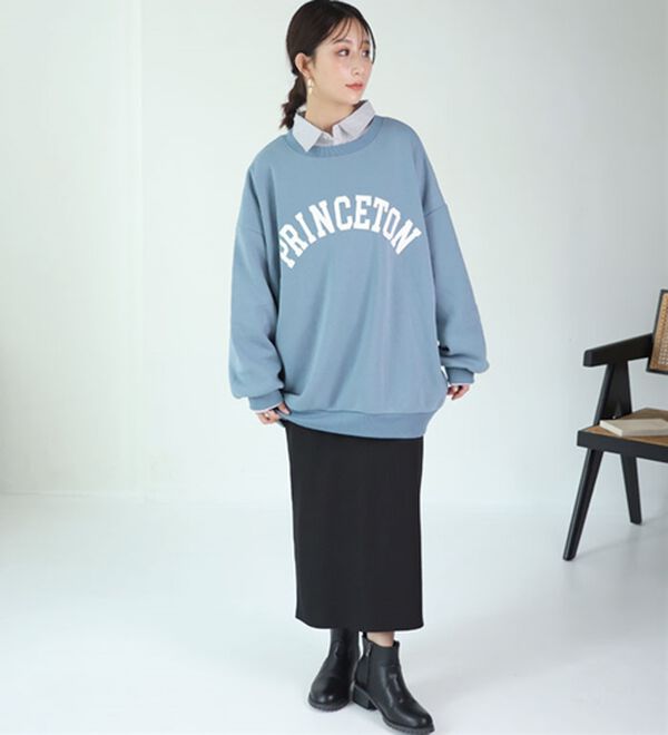 A HAPPY MARILYN（アハッピーマリリン）の「【Ｌ～８Ｌ】【ハピぽか裏起毛】２デザインから選べるロゴトレーナー 毛玉になりにくい（トレーナー・スウェット）」｜詳細画像