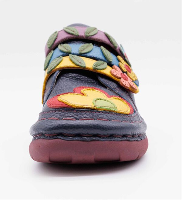 BELLUNA（ベルーナ）の「＜エスタシオン＞幅広牛革フラワーシューズ（フラットシューズ）」｜詳細画像