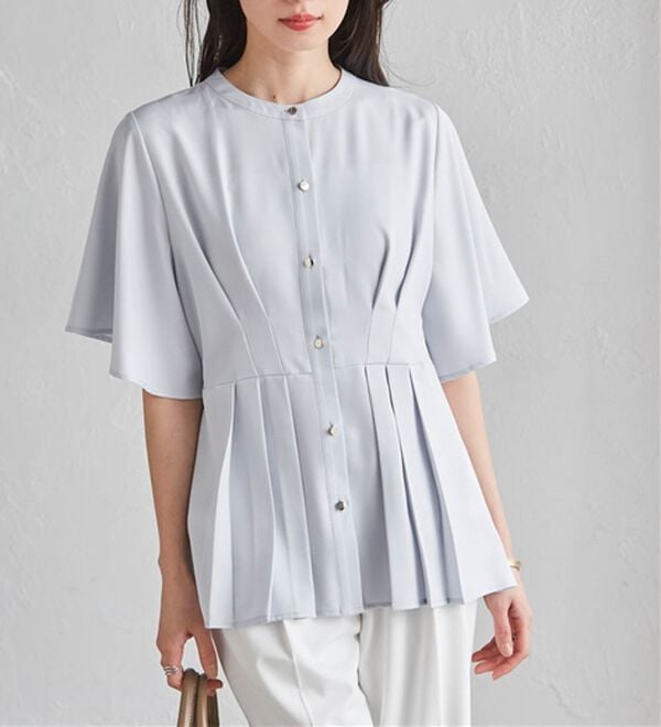 RANAN（ラナン）の「ウエストタックフレアブラウス（ブラウス）」｜詳細画像