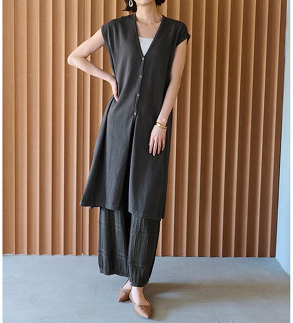 RANAN（ラナン）の「夏でも涼しい！綿１００％ニットセットアップ（セットアップ）」｜詳細画像