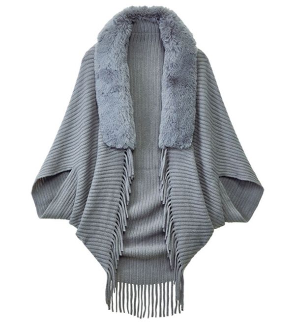 BELLUNA（ベルーナ）の「ボリュームファーニットボレロ（その他カーディガン）」｜グレー