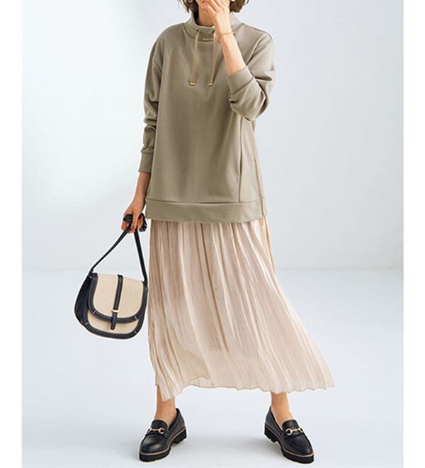 BELLUNA（ベルーナ）の「サイドジップスタンド衿プルオーバー（カットソー）」｜詳細画像