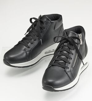 ルフラン（ルフラン）の「サイドジッパー４Ｅハイカットスニーカー（スニーカー）」｜ブラック