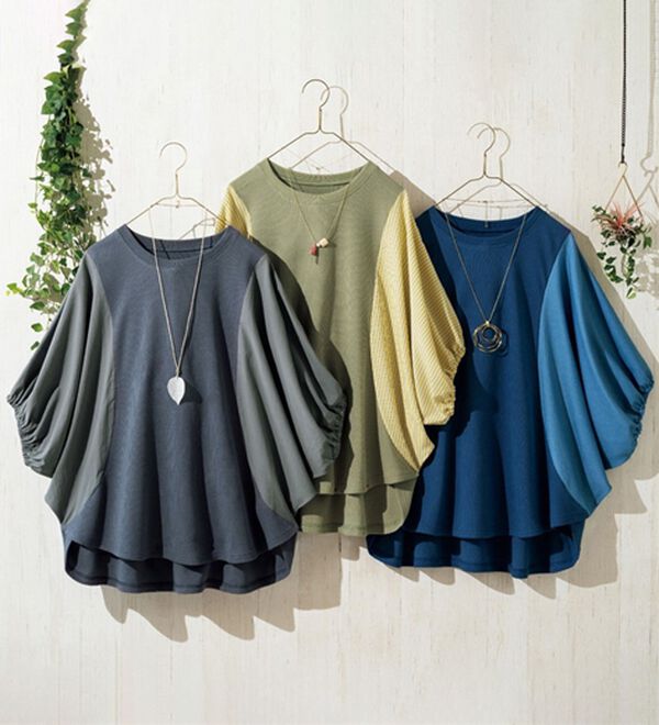 ルフラン（ルフラン）の「【３色組】風通るスッキリ見えのゆったりプルオーバー（カットソー）」｜3色組