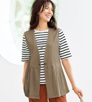 BELLUNA（ベルーナ）の「ジャカード素材ベストアンサンブル（アンサンブル）」｜詳細画像