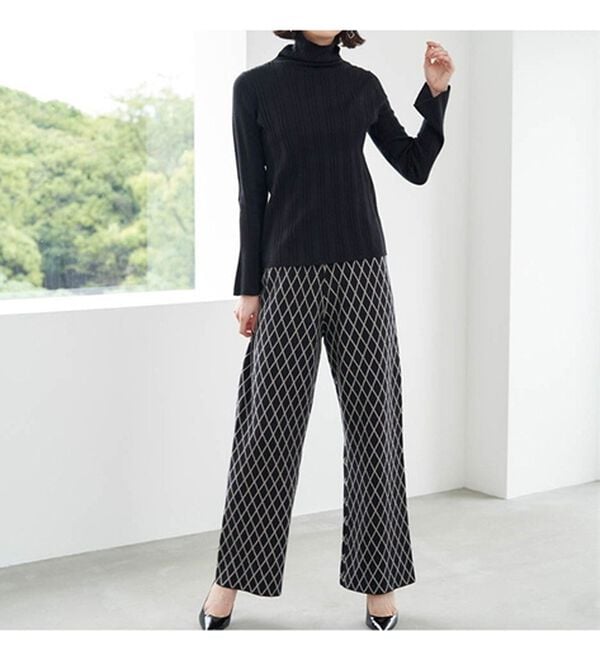 RANAN（ラナン）の「ニットジャカードパンツ（フルレングスパンツ）」｜詳細画像