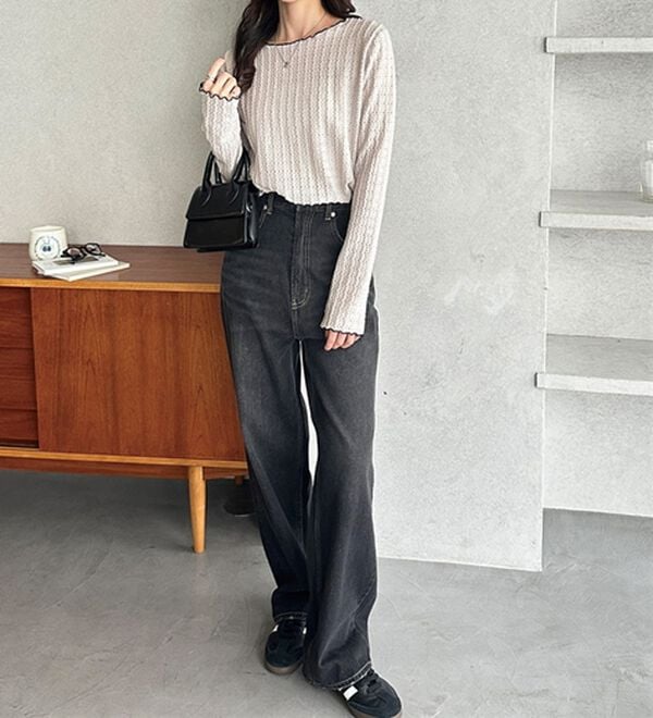 GeeRA（ジーラ）の「表面感配色メローカットソー（カットソー）」｜詳細画像